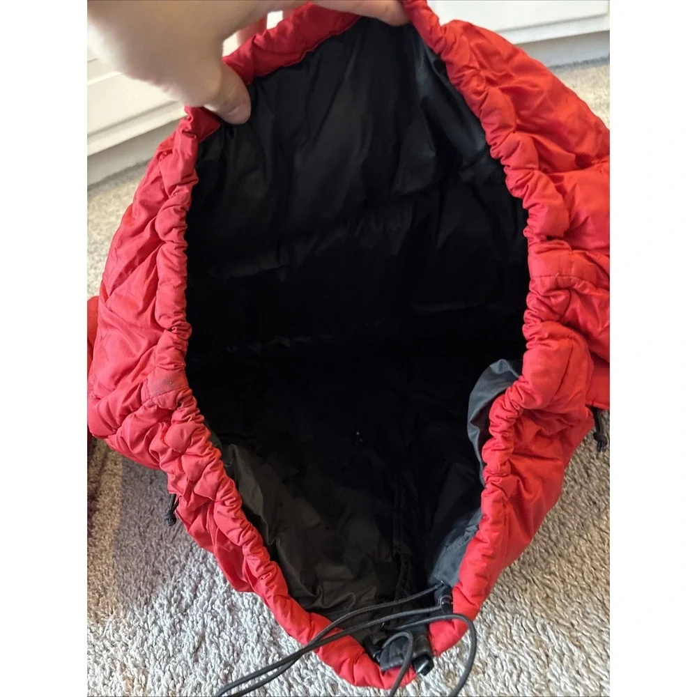 Men's The North Face Red Black Puffer Jacket 700 Fill Down Nupste Coat Large L